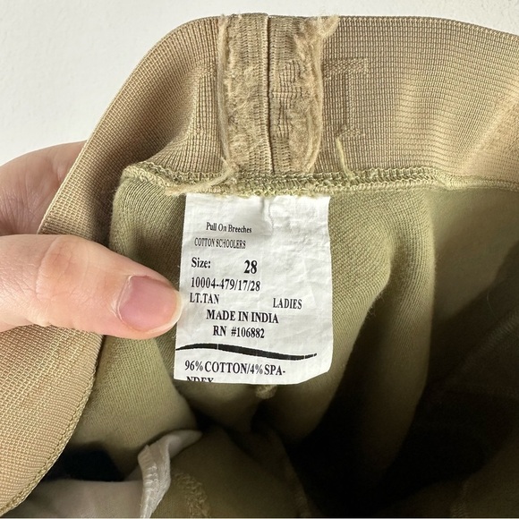 TuffRider Tan Equestrian Riding Pull On Pants Size 28 - Picture 5 of 7